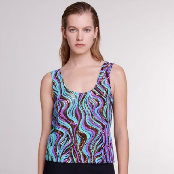 Maje Sequined Top - Picture 3 of 16